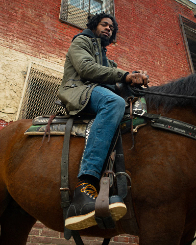 Miz on a horse